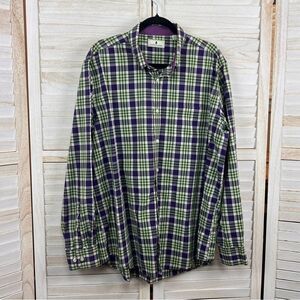 Southern Pines Plaid Button Down Shirt XL
